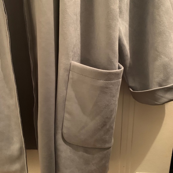 Light blue suede blazer - Picture 2 of 3